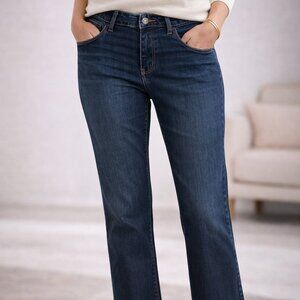 White House Black Market Jeans Women Size 16R | Dark Wash Straight Leg Denim